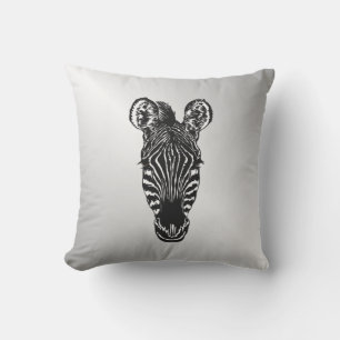 Zebra op Silver Buitenkussen