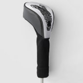 Zebra op Silver Golfheadcover (Schuin)