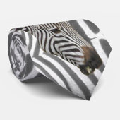 Zebra op zebralijnen stropdas (Opgerold)