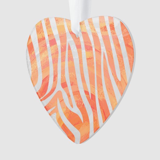 Zebra Orange and White Print (devant)