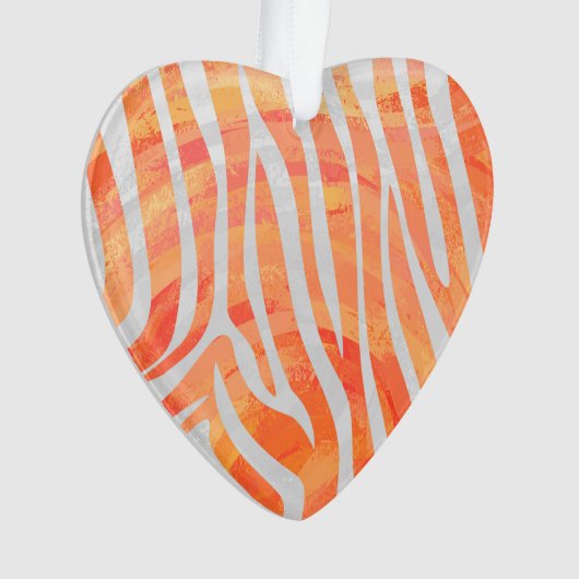 Zebra Orange and White Print (devant)