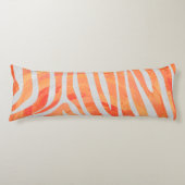 Zebra Oranje en wit afdrukken Lichaamskussen (Voorkant)