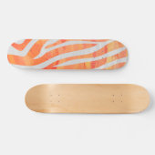 Zebra Oranje en wit afdrukken Skateboard (Horizontaal)