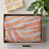 Zebra Oranje en wit afdrukken Tissuepapier (Geschenk)