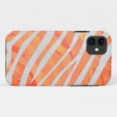 Zebra Oranje en Wit Print Case-Mate iPhone Case (Achterkant (horizontaal))