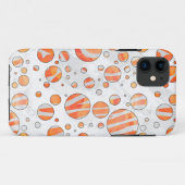 Zebra Oranje en witte poka Dot Case-Mate iPhone Case (Achterkant (horizontaal))
