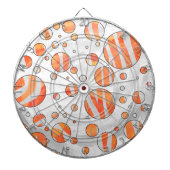 Zebra Oranje en witte poka Dot Dartbord (Voorkant)