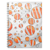 Zebra Oranje en witte poka Dot Notitieboek (Voorkant)