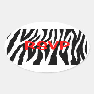 Zebra Ovale Sticker