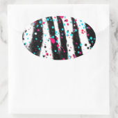 Zebra Ovale Sticker (Tas)
