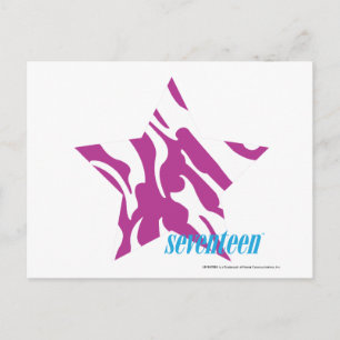 Zebra Paars 4 Briefkaart