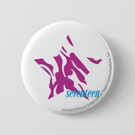 Zebra Paars 4 Ronde Button 5,7 Cm (Voorkant)