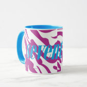 Zebra Paars Mok (Voorkant links)