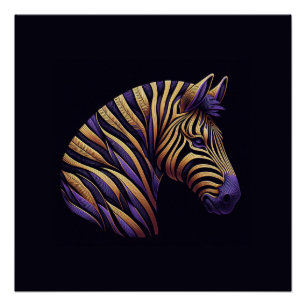 Zebra Paars Perfect Poster