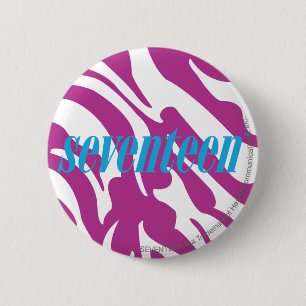 Zebra Paars Ronde Button 5,7 Cm