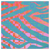 Zebra Paars Splash Stof (Swatch)