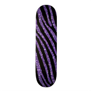 Zebra Paarse afbeelding — Elegant afdrukken Skateboard