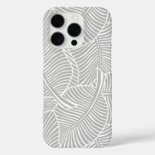 Zebra Palm Hawaïaans Tropisch Zilver Grijs iPhone 16 Pro Hoesje