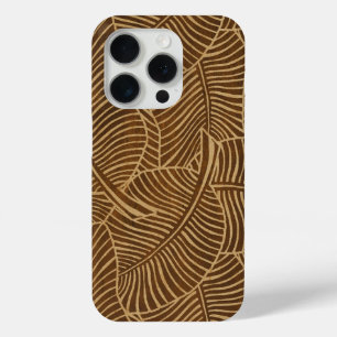 Zebra Palm Hawaiaanse Tropische Nep Houtsoorten iPhone 15 Pro Case