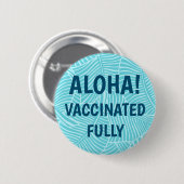 Zebra Palm Hawaiian Aloha gevaccineerd Aqua Ronde Button 5,7 Cm (Voorkant /achterkant)