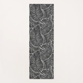 Zebra Palm Hawaiian Tropical Black omkeerbaar Yogamat (Voorkant)
