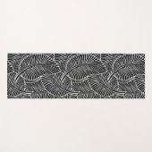 Zebra Palm Hawaiian Tropical Black omkeerbaar Yogamat (Voorkant (horizontaal))