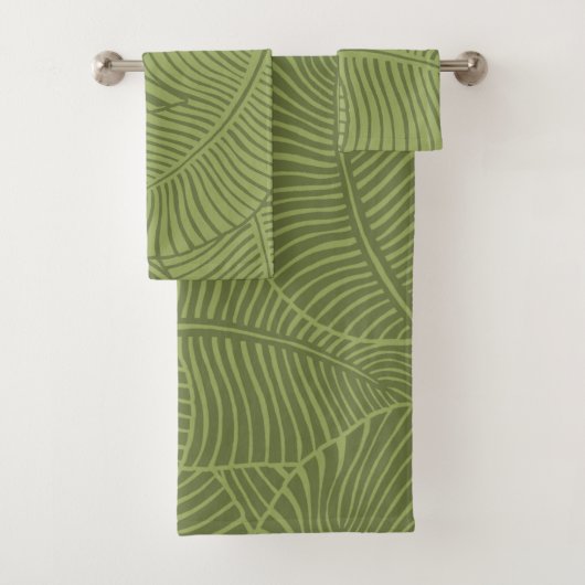 Zebra Palm Hawaiian Tropical Olive green (En situation)