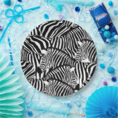 Zebra Papieren Bordje (Feest)