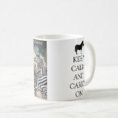 Zebra partij - Kalm houden en feest aan! Koffiemok (Voorkant rechts)