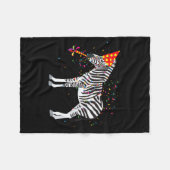 Zebra Partying Animals Having A Party  Fleece Deken (Voorkant (Horizontaal))