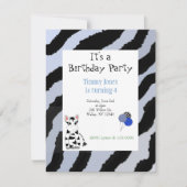 Zebra Patate Anniversaire Invitation (Devant)