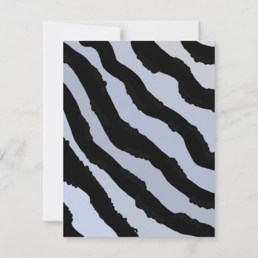 Zebra Patate Anniversaire Invitation (Dos)