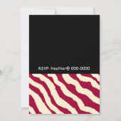 Zebra Patate Anniversaire Invitation (Dos)