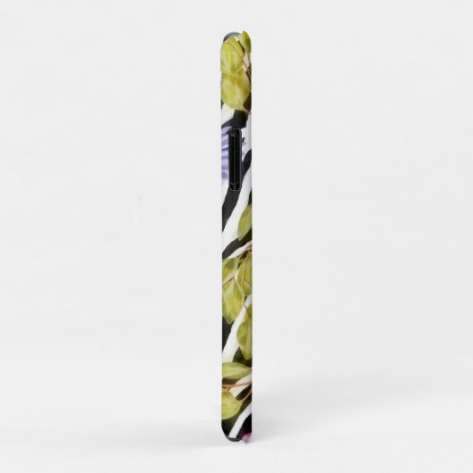 Zebra patroon roze bloemen en strepen Case-Mate iPhone case (Achterkant/rechts)
