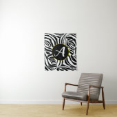 Zebra patroon wandkleed (In situ)