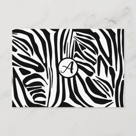 Zebra Pattern Advieskaart (Voorkant)
