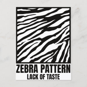 Zebra Pattern Bad Taste Mode Victim Briefkaart