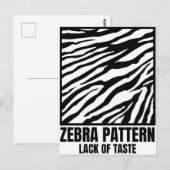 Zebra Pattern Bad Taste Mode Victim Briefkaart (Voorkant / Achterkant)