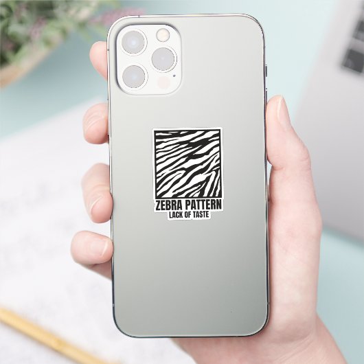 Zebra Pattern Bad Taste Mode Victim Rectangular Sticker (Telefoon)