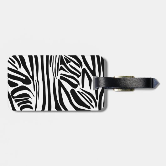 Zebra Pattern Bagagelabel (Achterkant horizontaal)