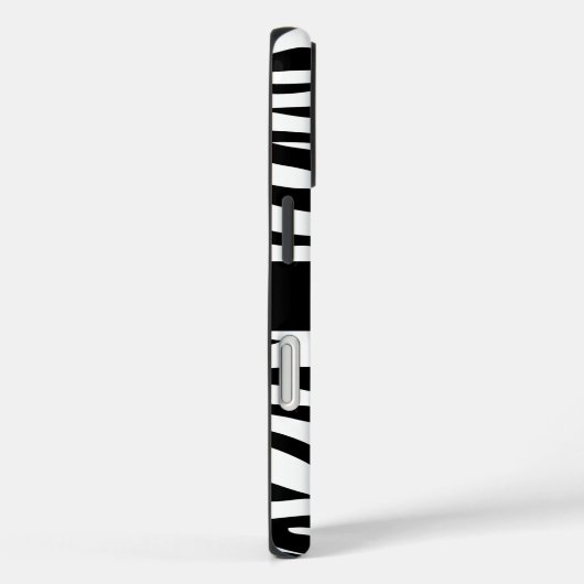 Zebra Pattern Black and White Personalized  Case-Mate iPhone Case (Achterkant / Rechts)