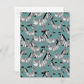 Zebra Pattern Briefkaart (Voorkant / Achterkant)
