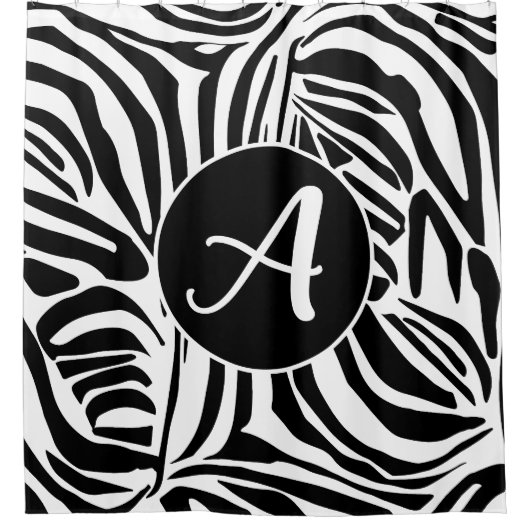 Zebra Pattern Douchegordijn (Voorkant)