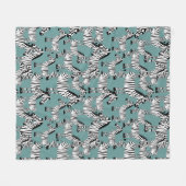 Zebra Pattern Fleece Deken (Voorkant (Horizontaal))