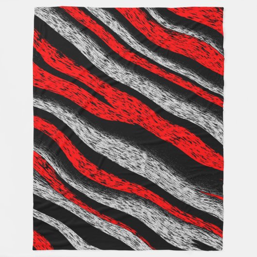 Zebra Pattern Fleece Deken (Voorkant)