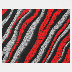 Zebra Pattern Fleece Deken