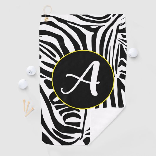 Zebra Pattern Golfhanddoek (Insitu)