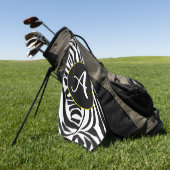 Zebra Pattern Golfhanddoek (Groen)