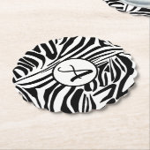 Zebra Pattern Kartonnen Onderzetters (Gekanteld)