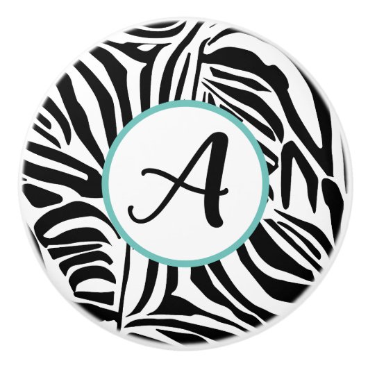 Zebra Pattern Keramische Knop (Voorkant)